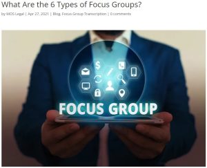 what are the 6 types of focus groups?