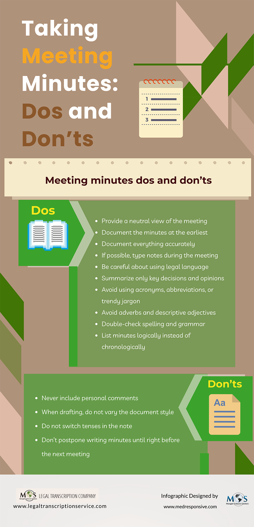 Taking Meeting Minutes Dos and Donts