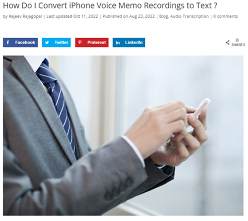 Convert iPhone Voice Memo Recordings to Text