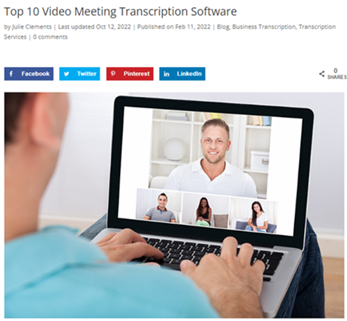 Video Meeting Transcription Software
