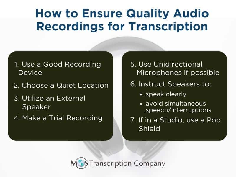 How to Ensure Quality Audio Recordings for Transcription